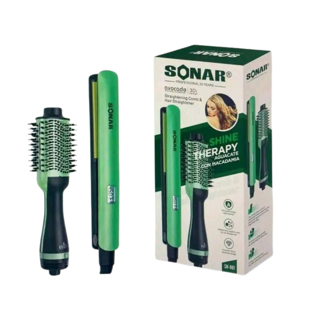 Sonar Combo مكواة شعر مع فرشاة تجفيف حرارية